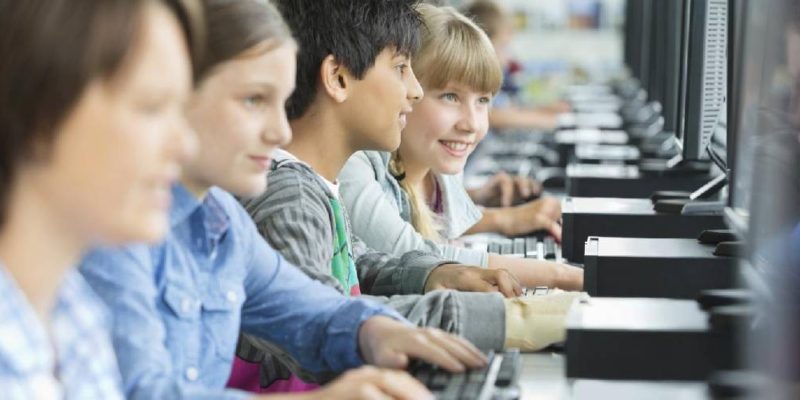 Children learning to code