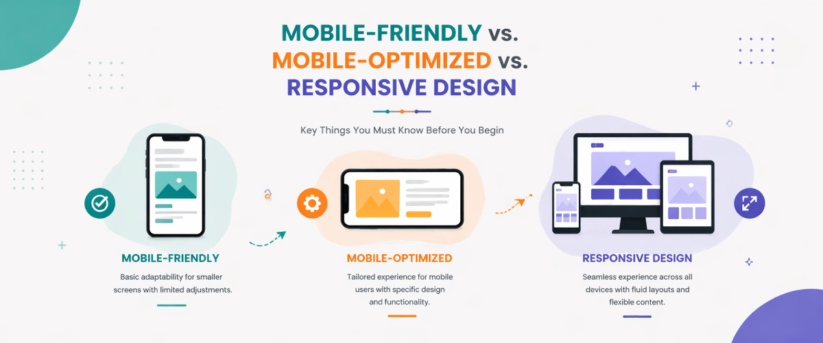 Mobile-Friendly vs. Mobile-Optimized vs. Responsive Design