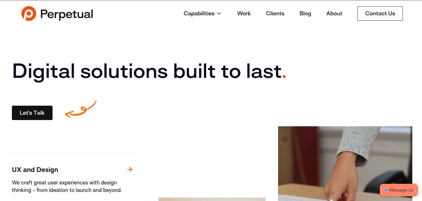 Perpetual website — New York-based software and digital product development company with an international delivery presence